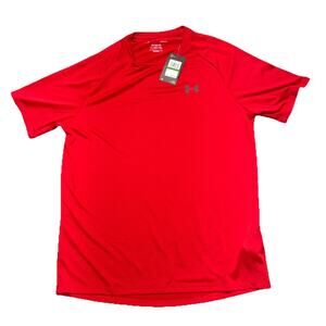 Under Armour Men's Red Short Sleeve Tech Tee Shirt Large